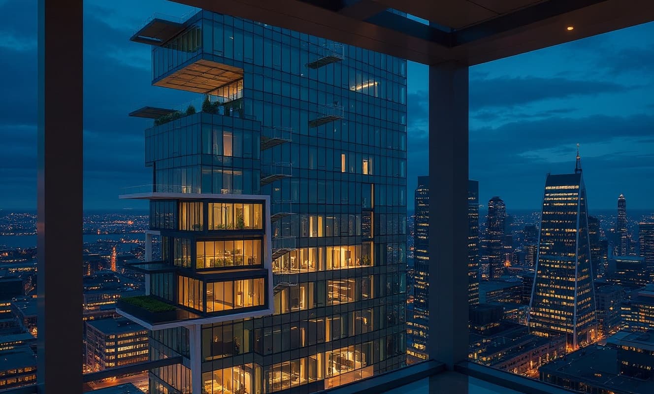 Urban mixed-use tower — Sky lounge